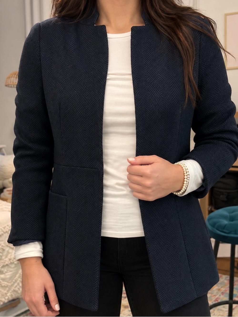 NWT ELLEVEN Women's Dark Blue Blazer. Size M